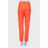 Wool orange trousers with tag