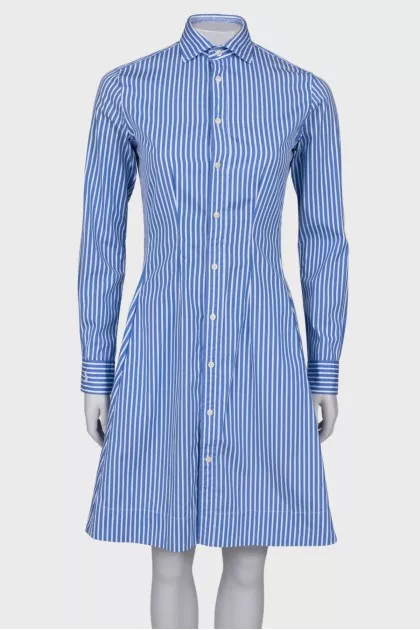 Blue striped dress