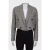 Checked cropped jacket