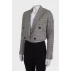 Checked cropped jacket