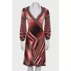 Wool dress with cutout