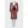 Wool dress with cutout