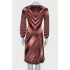 Wool dress with cutout