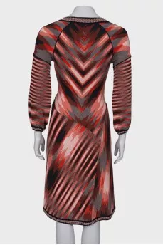 Wool dress with cutout