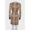 Silk leopard wrap dress
