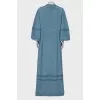 Silk blue maxi dress