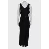 Black dress with drawstring