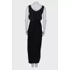 Black dress with drawstring