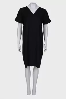Black dress with frills