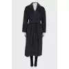 Graphite alpaca coat