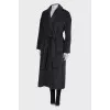Graphite alpaca coat