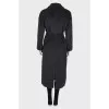 Graphite alpaca coat