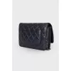 Quilted black leather bag