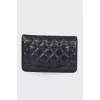 Quilted black leather bag