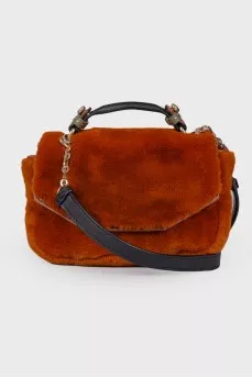 Fur brown bag