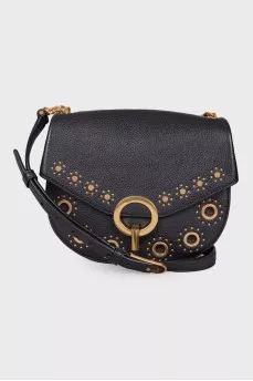 Eyelet leather bag