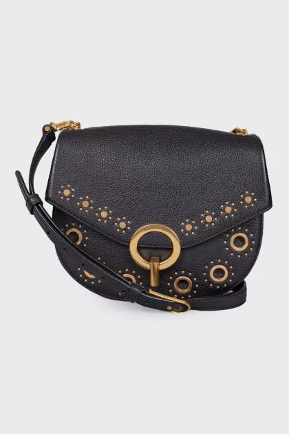Eyelet leather bag