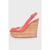 Cork wedge sandals