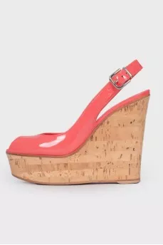 Cork wedge sandals