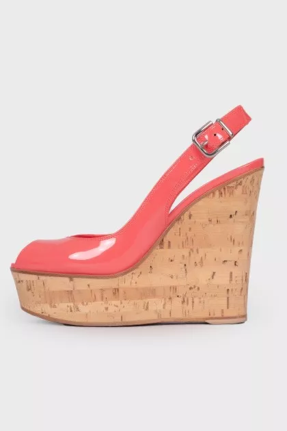 Cork wedge sandals