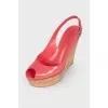 Cork wedge sandals