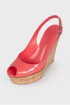 Cork wedge sandals