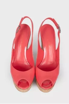 Cork wedge sandals