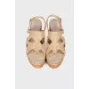 Platform leather sandals