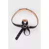 Black belt with bow