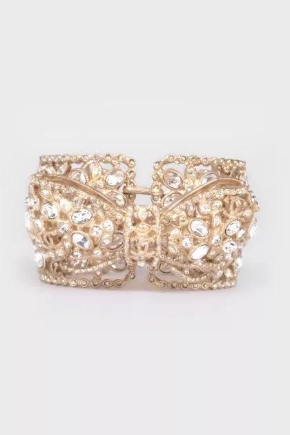 Bracelet Strass Bow CC Cuff