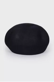 Wool black beret