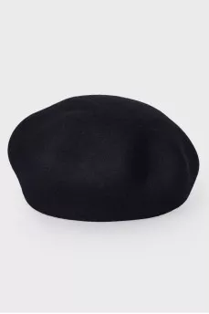 Wool black beret