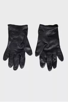 Cutout leather gloves