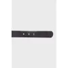 Iridescent effect leather belt