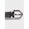 Iridescent effect leather belt