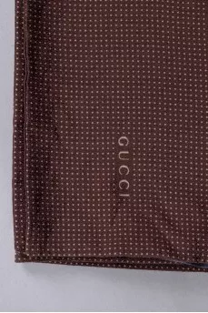 Silk scarf in small polka dots
