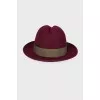 Wool burgundy hat