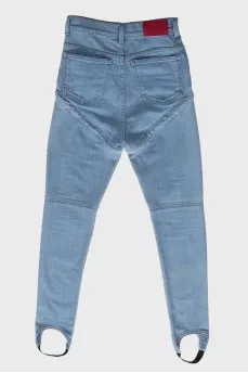 Combination jeans-shorts with studs