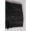 Patent black shorts