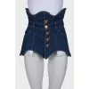 Denim blue corset