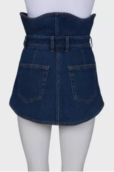 Denim blue corset