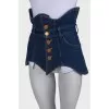 Denim blue corset