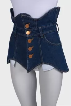 Denim blue corset