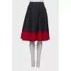 Pleated wool skirt