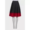 Pleated wool skirt