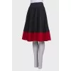 Pleated wool skirt
