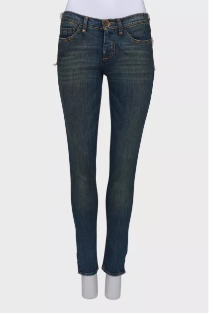 Jeans with openwork back