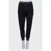 Wool black joggers