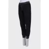 Wool black joggers