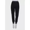 Wool black joggers